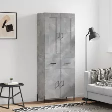   vidaXL betonszürke szerelt fa magasszekrény 69,5 x 34 x 180 cm