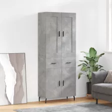   vidaXL betonszürke szerelt fa magasszekrény 69,5 x 34 x 180 cm