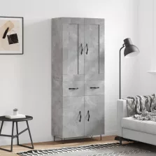   vidaXL betonszürke szerelt fa magasszekrény 69,5 x 34 x 180 cm