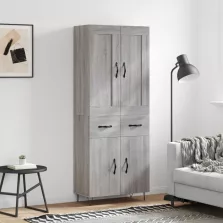   vidaXL szürke sonoma szerelt fa magasszekrény 69,5 x 34 x 180 cm