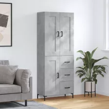   vidaXL betonszürke szerelt fa magasszekrény 69,5 x 34 x 180 cm