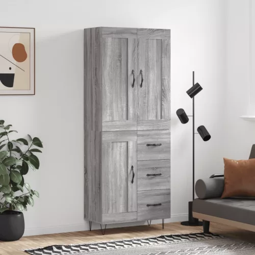 vidaXL szürke sonoma szerelt fa magasszekrény 69,5 x 34 x 180 cm