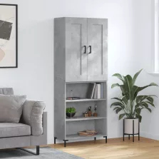   vidaXL betonszürke szerelt fa magasszekrény 69,5 x 34 x 180 cm