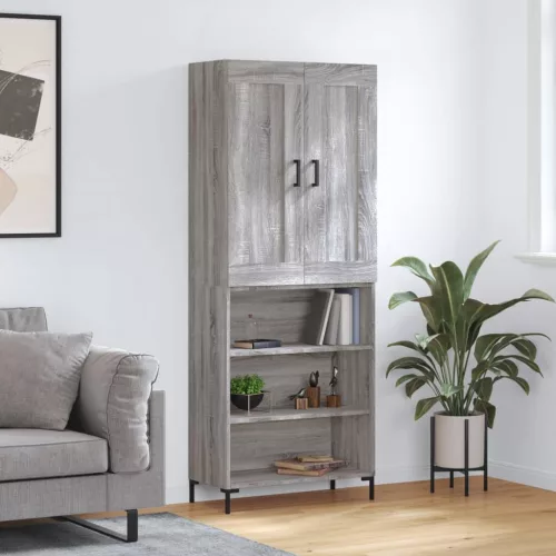 vidaXL szürke sonoma szerelt fa magasszekrény 69,5 x 34 x 180 cm