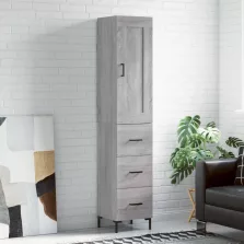   vidaXL szürke sonoma szerelt fa magasszekrény 34,5 x 34 x 180 cm