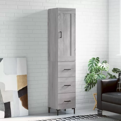 vidaXL szürke sonoma szerelt fa magasszekrény 34,5 x 34 x 180 cm