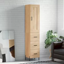   vidaXL sonoma tölgy szerelt fa magasszekrény 34,5x34x180 cm