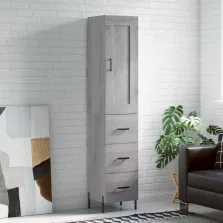  vidaXL szürke sonoma szerelt fa magasszekrény 34,5 x 34 x 180 cm