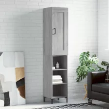  vidaXL szürke sonoma szerelt fa magasszekrény 34,5 x 34 x 180 cm