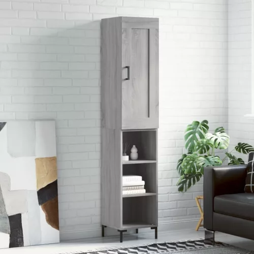 vidaXL szürke sonoma szerelt fa magasszekrény 34,5 x 34 x 180 cm