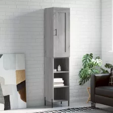   vidaXL szürke sonoma szerelt fa magasszekrény 34,5 x 34 x 180 cm