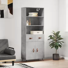   vidaXL betonszürke szerelt fa magasszekrény 69,5 x 34 x 180 cm
