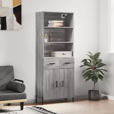   vidaXL szürke sonoma szerelt fa magasszekrény 69,5 x 34 x 180 cm