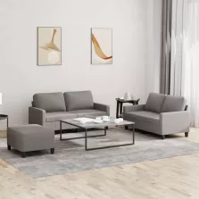   vidaXL 3 részes tópszínű szövet ülőgarnitúra párnákkal