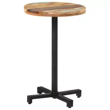   vidaXL kerek tömör újrahasznosított fa bisztróasztal Ø50 x 75 cm