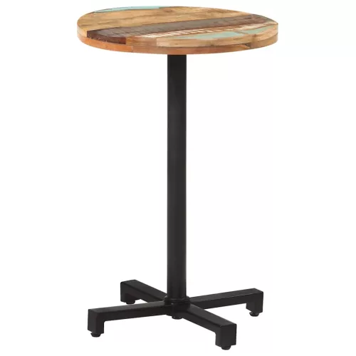 vidaXL kerek tömör újrahasznosított fa bisztróasztal Ø50 x 75 cm
