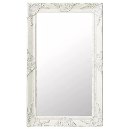 vidaXL fehér barokk stílusú fali tükör 50 x 80 cm