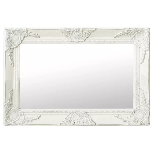 vidaXL fehér barokk stílusú fali tükör 60 x 40 cm