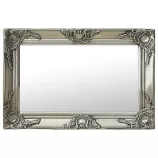   vidaXL ezüstszínű barokk stílusú fali tükör 60 x 40 cm