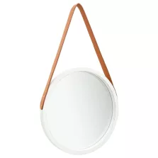 vidaXL fehér fali tükör pánttal 40 cm