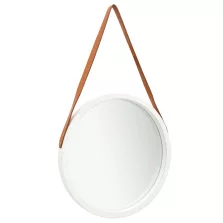 vidaXL fehér fali tükör pánttal 50 cm