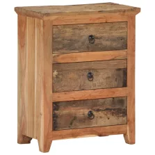   vidaXL tömör akácfa és újrahasznosított fa tálalószekrény 60x33x75 cm