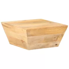   vidaXL V-alakú tömör mangófa dohányzóasztal 66 x 66 x 30 cm