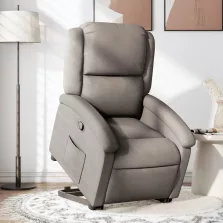   vidaXL tópszínű szövet felállást segítő dönthető fotel