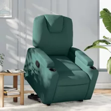   vidaXL sötétzöld szövet felállást segítő dönthető fotel