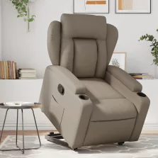 vidaXL cappuccino műbőr dönthető állófotel