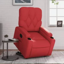   vidaXL elektromos bordó műbőr felállást segítő dönthető fotel