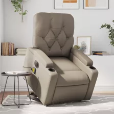   vidaXL elektromos cappuccino műbőr felállást segítő masszázsfotel