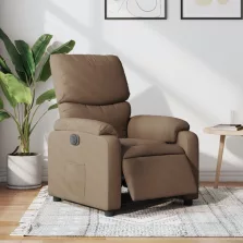 vidaXL barna szövet elektromos dönthető fotel