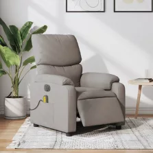   vidaXL tópszínű szövet elektromos dönthető masszázsfotel