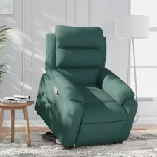   vidaXL sötétzöld szövet felállást segítő dönthető fotel