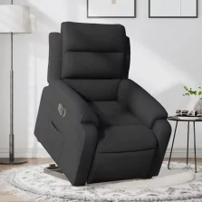   vidaXL elektromos felállást segítő fekete szövet dönthető fotel