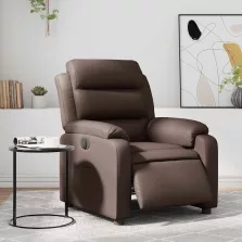 vidaXL barna műbőr elektromos dönthető fotel