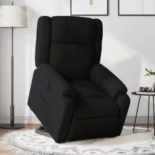   vidaXL elektromos felállást segítő fekete szövet dönthető fotel