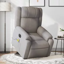   vidaXL tópszínű szövet dönthető elektromos álló masszázsfotel