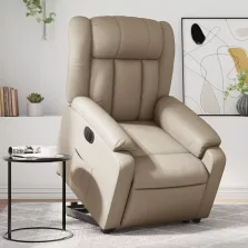   vidaXL elektromos cappuccino műbőr felállást segítő dönthető fotel