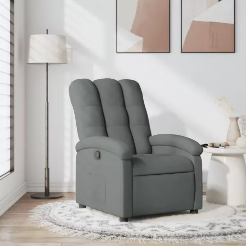 vidaXL sötétszürke szövet relaxfotel