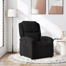 vidaXL fekete bársony relaxfotel