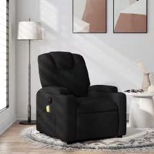 vidaXL fekete szövet masszázsfotel