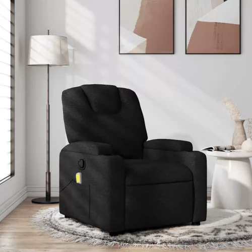 vidaXL fekete szövet masszázsfotel