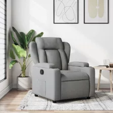 vidaXL világosszürke szövet relaxfotel