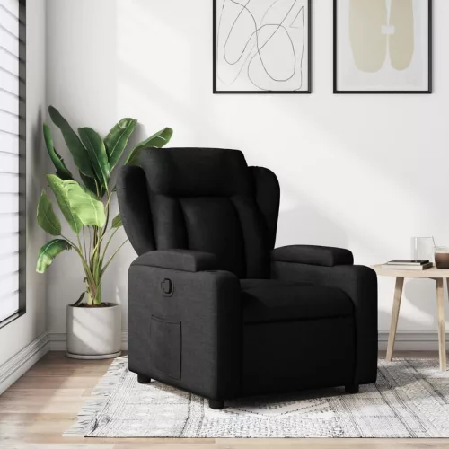 vidaXL fekete szövet relaxfotel