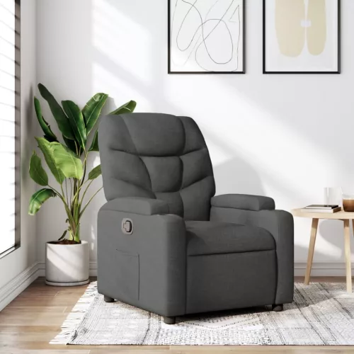 vidaXL sötétszürke szövet relaxfotel