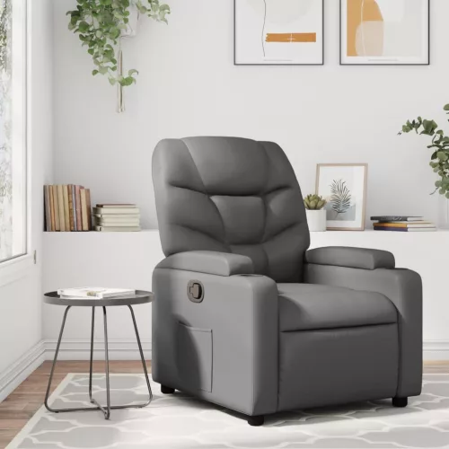vidaXL szürke műbőr relaxfotel