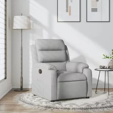 vidaXL világosszürke szövet relaxfotel