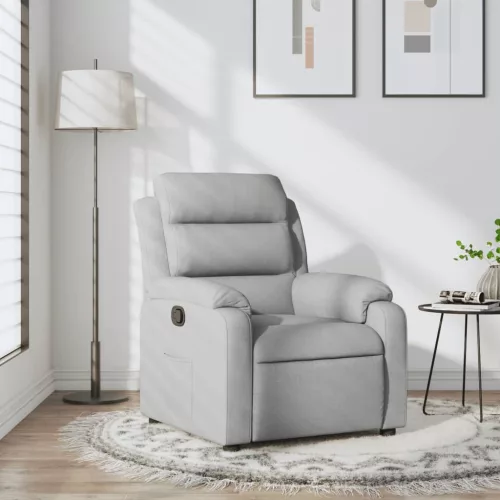 vidaXL világosszürke szövet relaxfotel